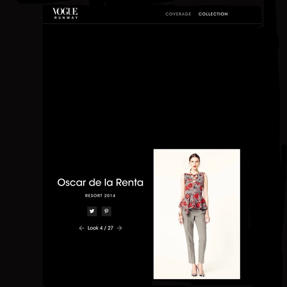 Oscar de la Renta Resort High Rise Wool Blend Pants - Picture 11 of 13